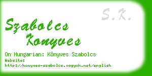 szabolcs konyves business card