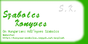 szabolcs konyves business card